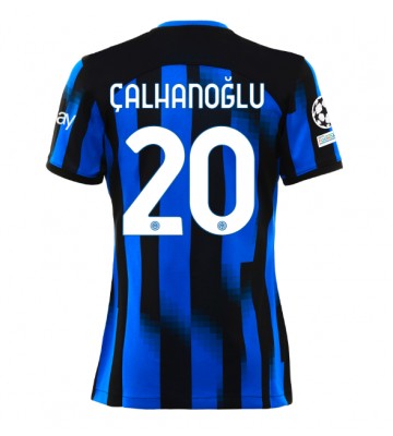 Inter Milan Hakan Calhanoglu #20 Primera Equipación Mujer 2023-24 Manga Corta